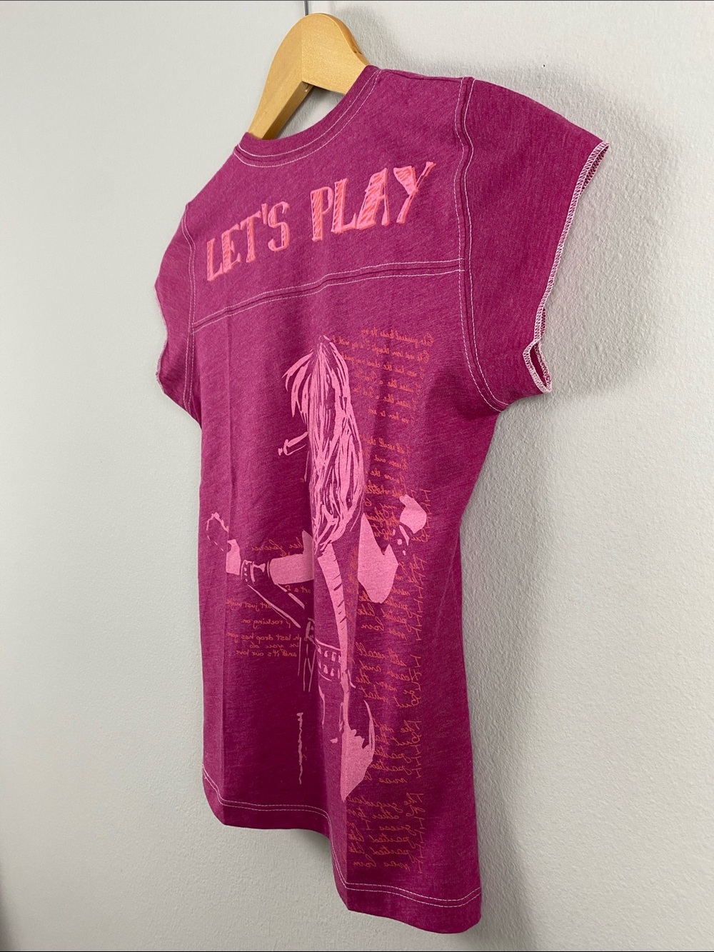 Hard Rock Cafe New York Y2K Let’s Play Short Sleeve Baby Tee | Pink - Picture 8 of 13